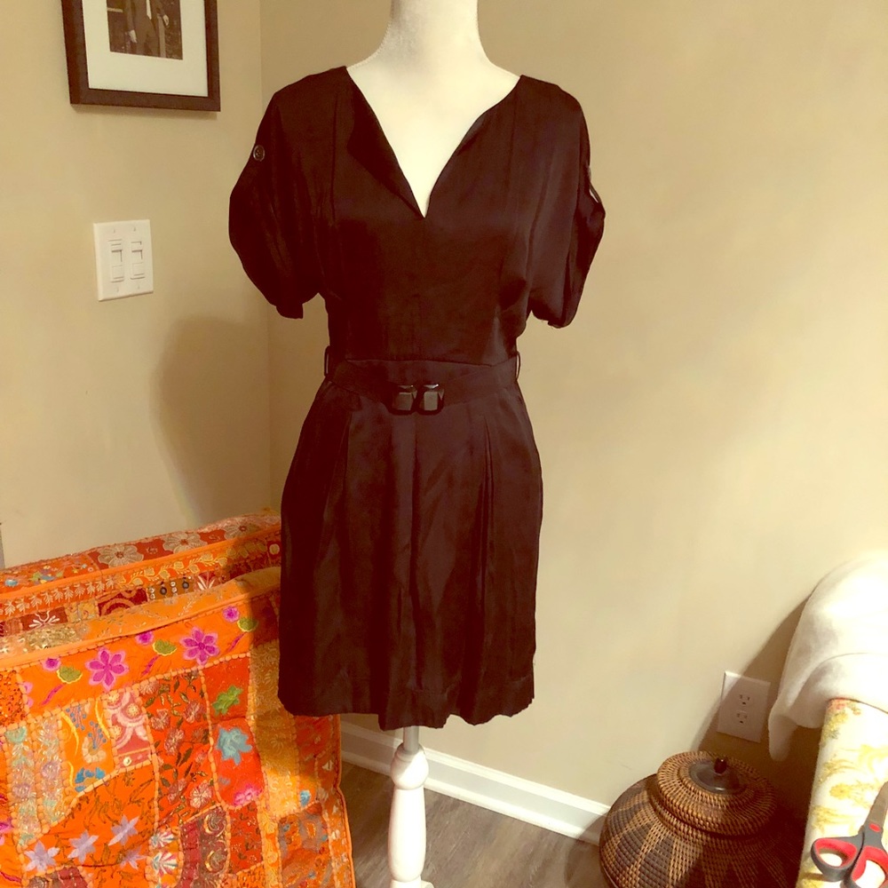 ❌SOLD❌ Belted Silk Dress